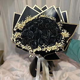 Islak Siyah Gül Kız İsteme Buketi