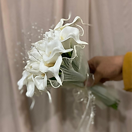 Kristal Dokunuşlu Islak Gelin Buketi