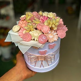 Pastel Çiçekli Dekoratif Kutu